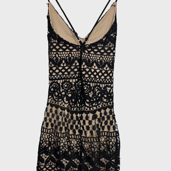 Lulus Enchanted Love Black Lace Dress XS Bodycon V Neck Romantic Gothic Cocktail - Picture 9 of 11